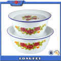 Einfache Reinigung und Gesundheit 6 PCS Enamel Finger Bowl mit flachen Abdeckung